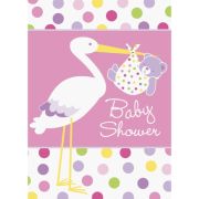 Invitatii Baby shower roz