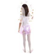 Aripi de fluture albe cu sclipici auriu, fusta si accesorii