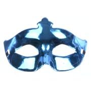 Masca de carnaval albastra cu aspect metalic