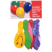 Set 6 baloane colorate Smiley