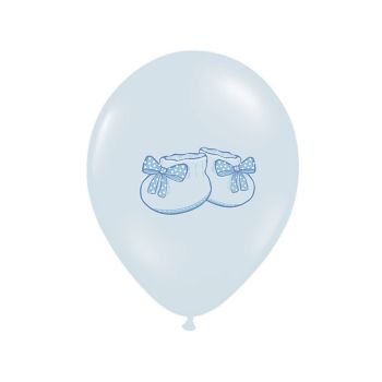 10 baloane bleu pastel cu botosei - 30 cm