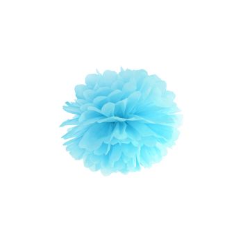 Pompon bleu 25 cm