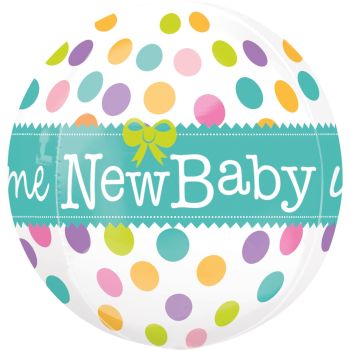 Balon folie metalizata New Baby 38 x 40 cm
