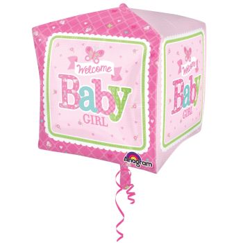 Balon folie metalizata Welcome Baby Girl 38 cm