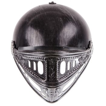 Caschetă Cavaler Neagră – Coif Medieval Ornamental din Plastic