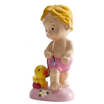 Figurina tort botez Fetita cu ratusca