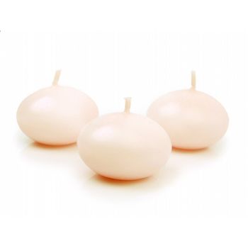 10 lumanari crem plutitoare
