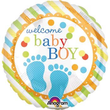 Balon folie Welcome Baby Boy 23 cm