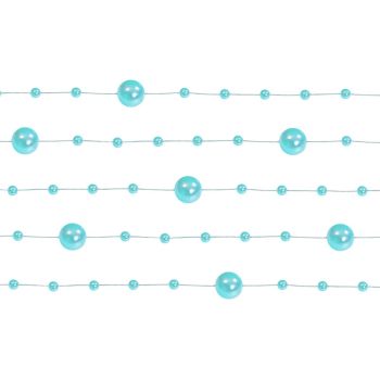 Ghirlanda margele turquoise perlate 1.3 m