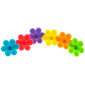 Inele colorate in forma de flori