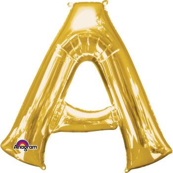 Balon mini folie auriu litera A 35x33 cm