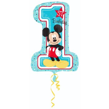 Balon 1'st Birthday Mickey Mouse 48 x 71 cm
