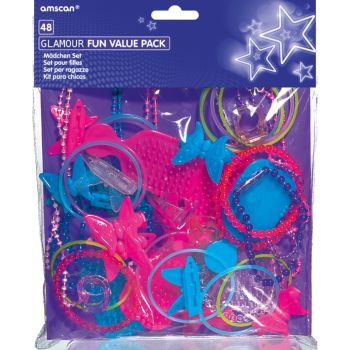 Kit Glamour cu 48 jucarii pentru fetite
