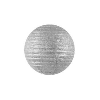 Lampion decorativ argintiu 25 cm