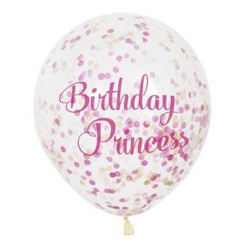 6 Baloane Birthday Princess - 30.5 cm