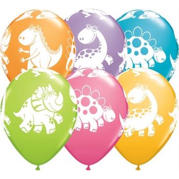 6 baloane dinozaur 28 cm