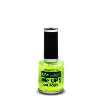 Oja UV verde menta cu sclipici PaintGlow - 12 ml