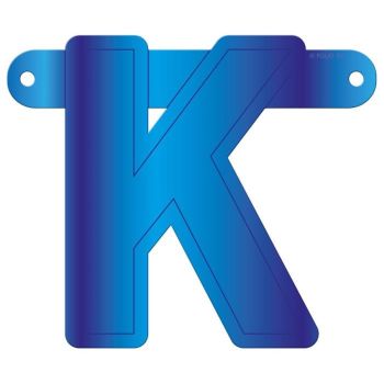 Litera K albastra pentru banner