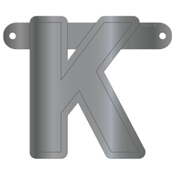 Litera K argintie pentru banner
