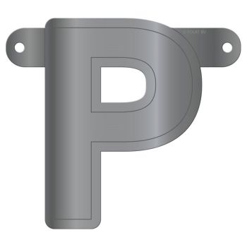 Litera P argintie pentru banner