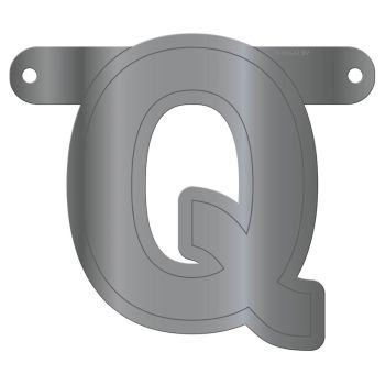 Litera Q argintie pentru banner