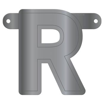 Litera R argintie pentru banner