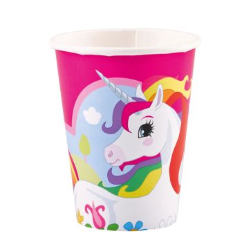 8 Pahare unicorn - 266 ml