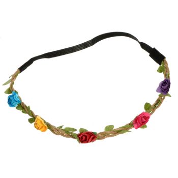 Coronita hippie cu floricele multicolore
