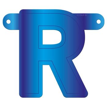 Litera R albastra pentru banner