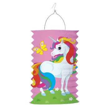 Lampion acordeon Unicorn 28 cm