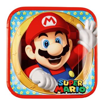 8 Farfurii Super Mario - 23 x 23 cm