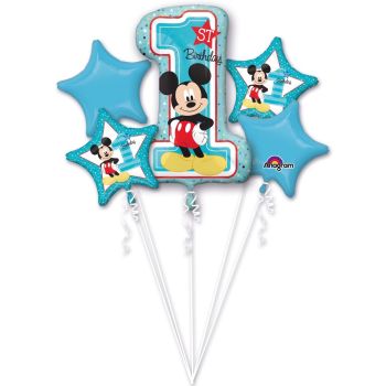 Buchet baloane prima aniversare Mickey