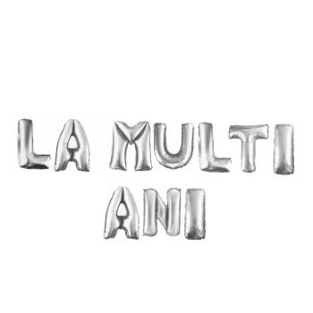 Baloane folie LA MULTI ANI argintii - 40 cm