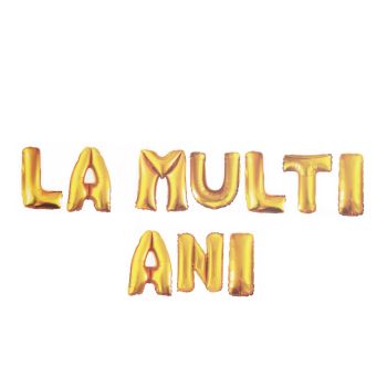Baloane folie LA MULTI ANI aurii - 40 cm