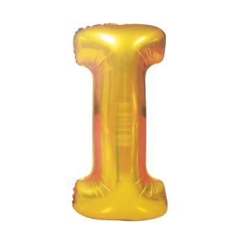 Balon folie auriu litera I - 86 cm