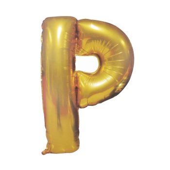 Balon folie auriu litera P - 86 cm