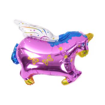 Balon folie unicorn roz 41 cm