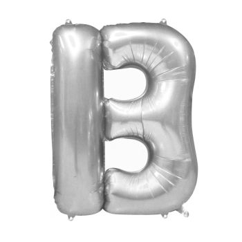 Balon folie argintiu litera B - 86 cm