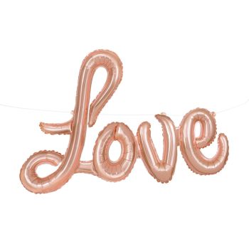 Balon folie roz LOVE 91 cm
