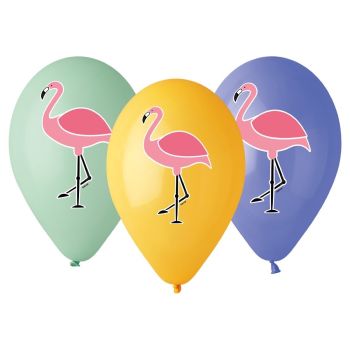 5 baloane Flamingo - 33 cm
