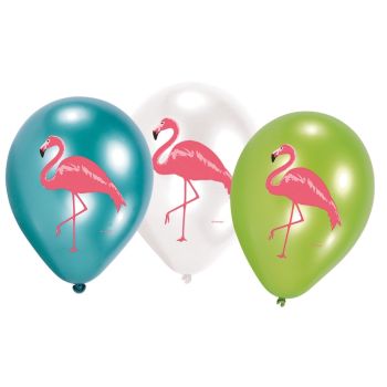 6 baloane flamingo 27.5 cm