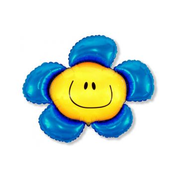 Balon folie urias floare albastra 60 cm