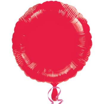 Balon rosu metalizat rotund 45 cm
