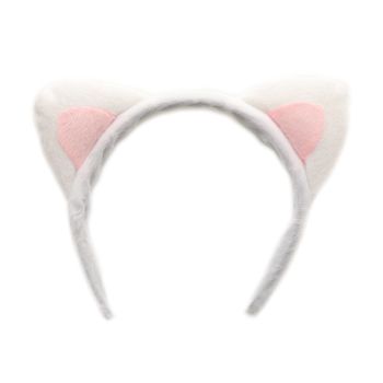 Urechi pisica alb cu roz