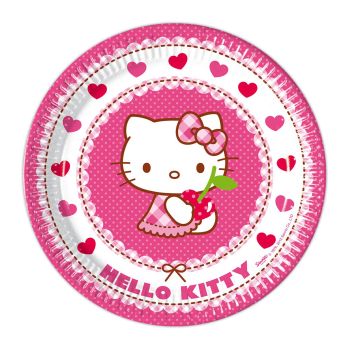 8 Farfurii Hello Kitty - 23 cm