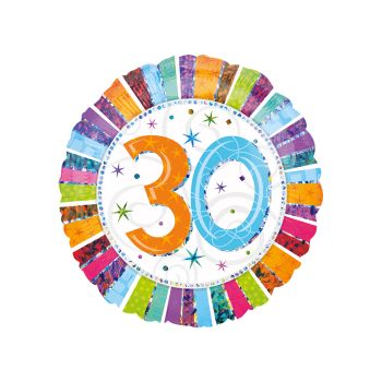 Balon folie metalizata 30 ani Radiant Birthday 43 cm