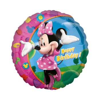 Balon folie metalizata Disney Minnie Mouse Happy Birthday - 43 cm