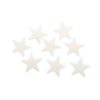 Decoratiuni stelute albe cu sclipici