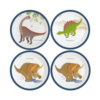 8 farfurii Dinozauri - 23 cm