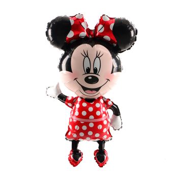 Balon folie Minnie Mouse cu fundita rosie - 83 cm